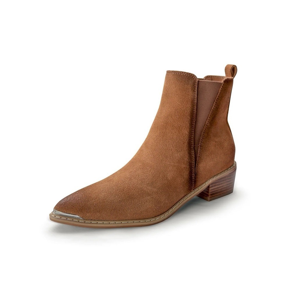New Naughty Monkey WYLIE SUEDE ANKLE BOOT IN TAN Size 10 Genuine Suede NIB